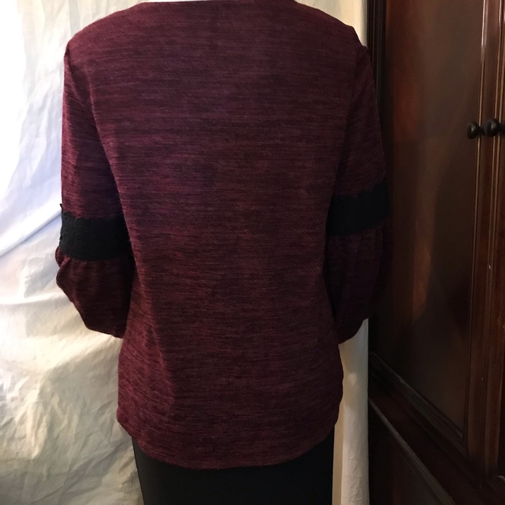 🆕 Bleeker & McDougal Burgundy Sweater-Med - Picture 2 of 7